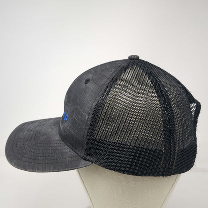 Richardson Trucker Hat Black Blue One Size Farwest Hex Camo Mesh Back Snapback
