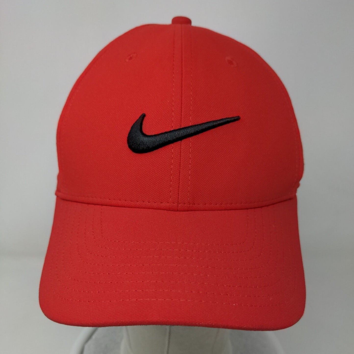 Nike Swoosh Legacy 91 Strapback Hat Red OSFM Embroidered Logo Dri-Fit