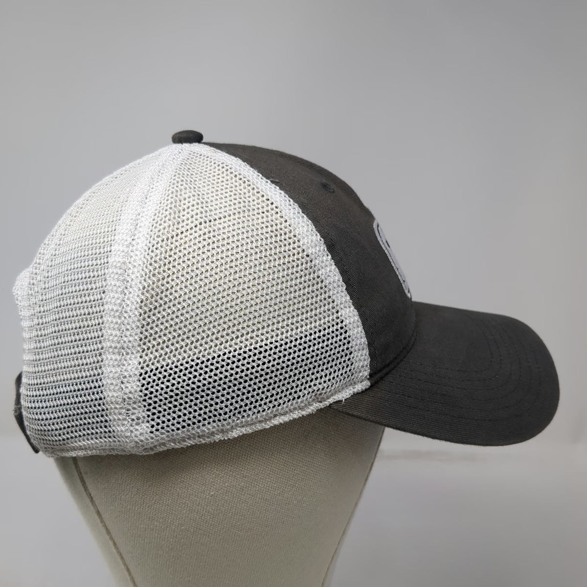 Vortex Gray Baseball Cap One Size Mesh Back Strapback Force of Optics Hat Patch