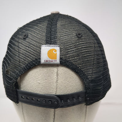 Carhartt Trucker Hat Gray One Size Snapback Mesh Diamond Patch Logo Workwear