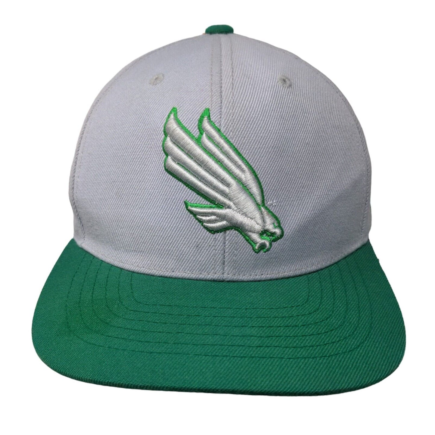 North Texas Mean Green Fitted Hat Gray Green Size 7 3/8 Eagle Logo NCAA