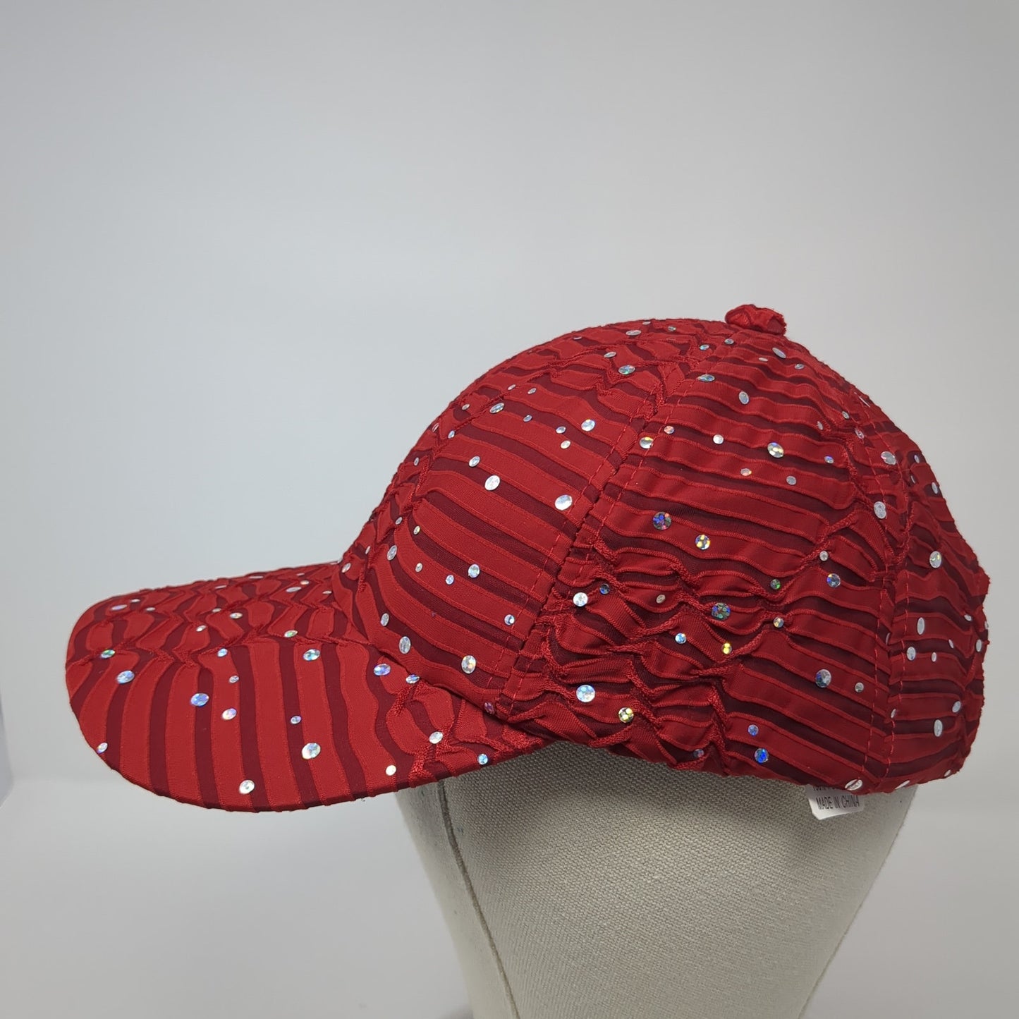 Unbranded Strapback Hat Red One Size Adjustable Sequin Sparkly Outdoor