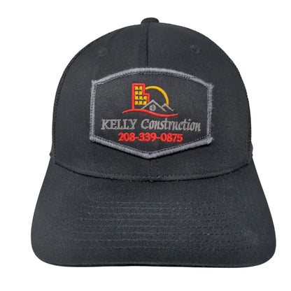 Kelly Construction 208-339-0875 Fitted Trucker Hat Black S/M Mesh Port Authority
