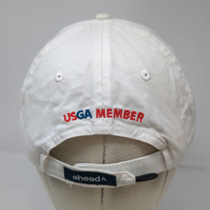 ahead Baseball Cap White One Size 123rd US Open LACC USGA Member Cotton Golf Hat