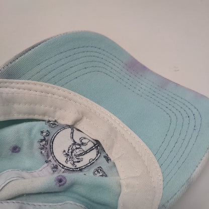 Cedar Key Florida 1869 Slideback Hat Multi One Size Embroidered Tie Dye