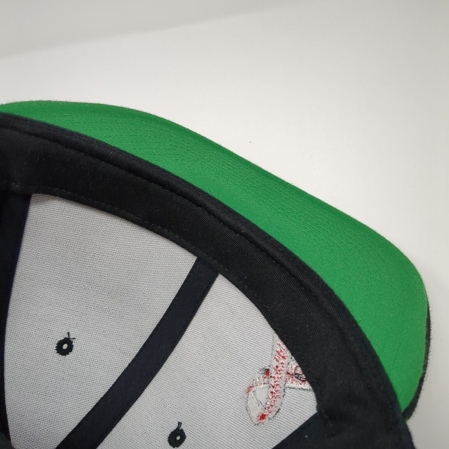Red Ribbon Snapback Hat Black One Size Fight Until The Last Out Yupoong