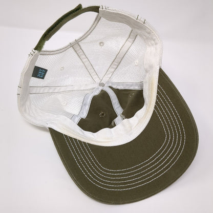 Race To Robie Creek Strapback Mesh Back Trucker Hat Green OSFA District