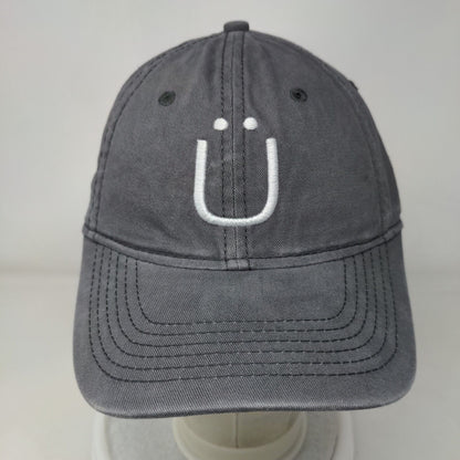 Ü Slideback Hat Gray One Size Adjustable Embroidered Vented Holes Sportsman