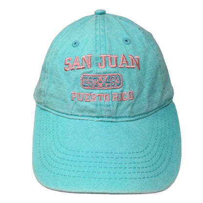 San Juan Puerto Rico Est. 1493 Strapback Hat Greenish-Blue Outback America