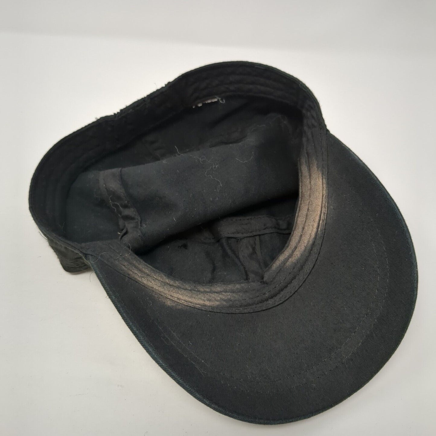 Unbranded Cadet Army Cap Black One Size Stretch Lightweight Sequin