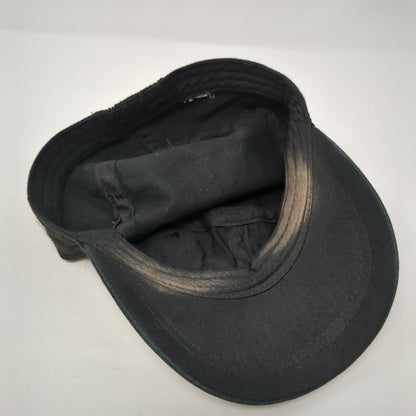 Unbranded Cadet Army Cap Black One Size Stretch Lightweight Sequin