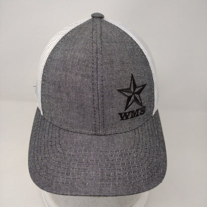 WMS Star Strapback Mesh Back Trucker Hat Gray OSFA Outdoor Cap