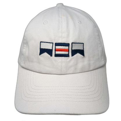 White American Coastal Nautical Signal Flags Baseball Cap Hat One Size Slideback