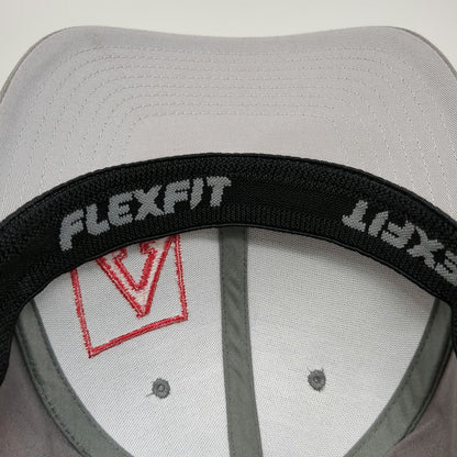 Flexfit Baseball Cap Gray XL Ascent Embroidered Logo Curved Brim Structured Hat