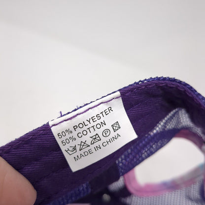 Unbranded Strapback Mesh Back Trucker Hat Multi One Size Tie Dye Ponytail