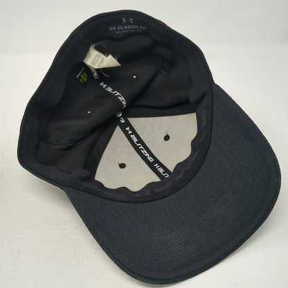 Under Armour Baseball Cap Black L Blitzing Embroidered Logo Fitted Athletic Hat