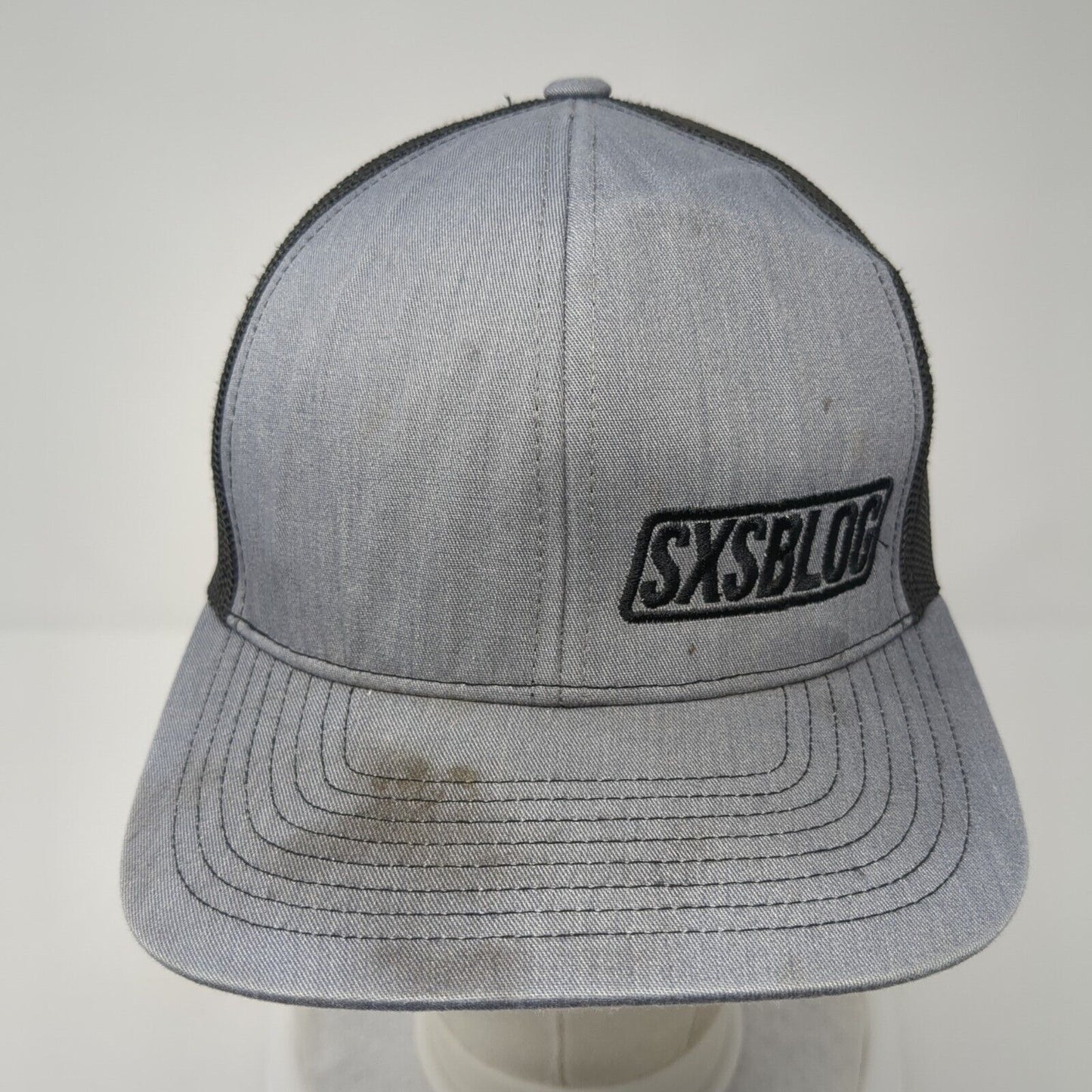 SXSBlog Snapback Mesh Back Trucker Hat Gray One Size Pacific Headwear