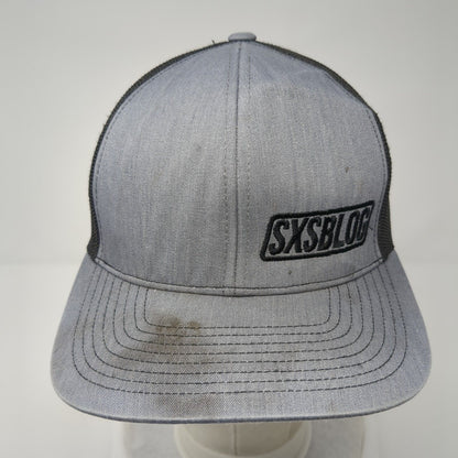 SXSBlog Snapback Mesh Back Trucker Hat Gray One Size Pacific Headwear