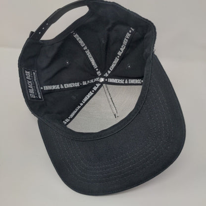 Black Box VR Fitness Immerse & Emerge Snapback Hat Black OS Level Up Your Life