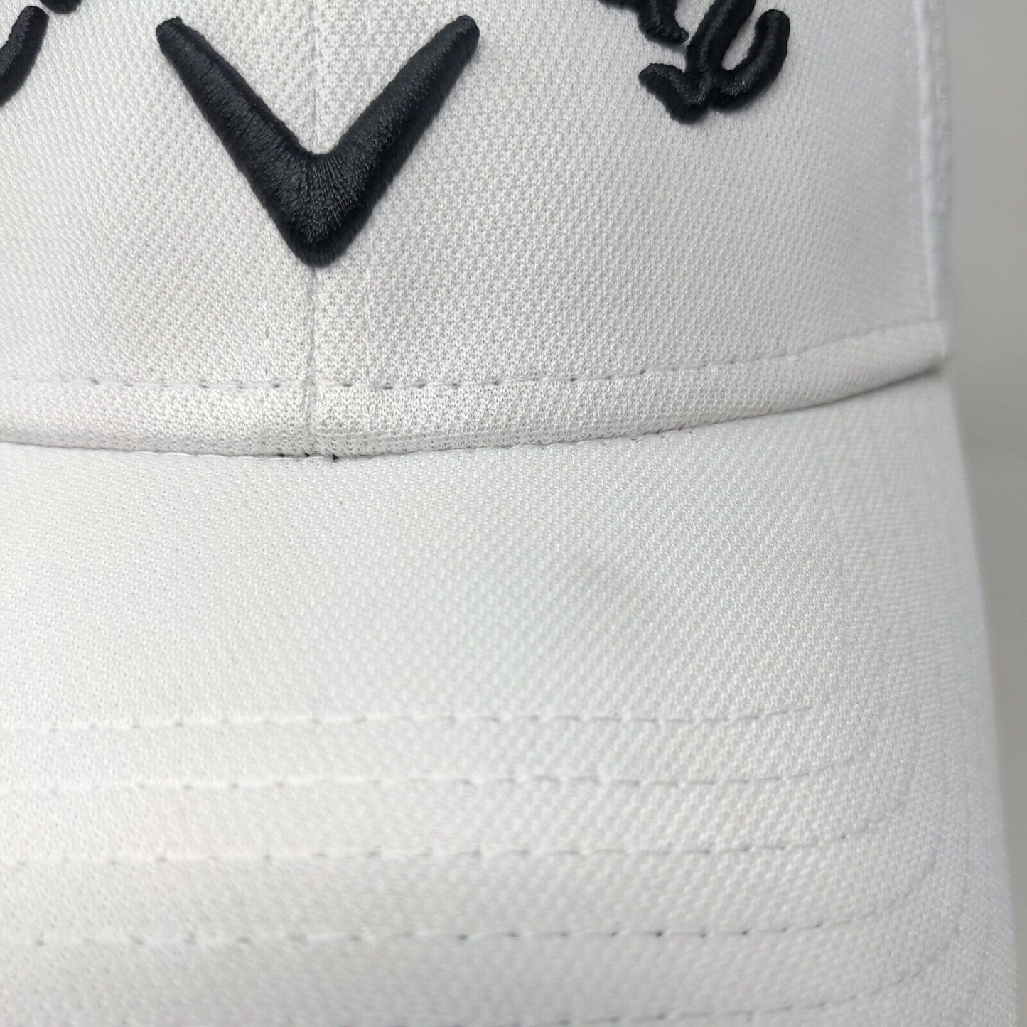 Callaway Men's Fitted Hat White Size S/M Embroidered Odyssey Golf Club Logo