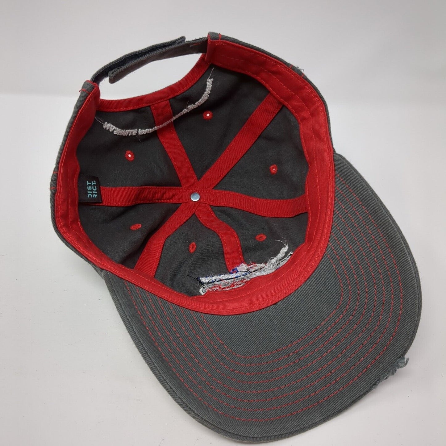 36th All American 400 Strapback Hat Gray One Size Adjustable District