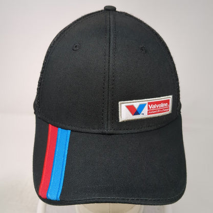 tsmgi Trucker Hat Black OSFM Valvoline Instant Oil Change Mesh Snapback Stripes