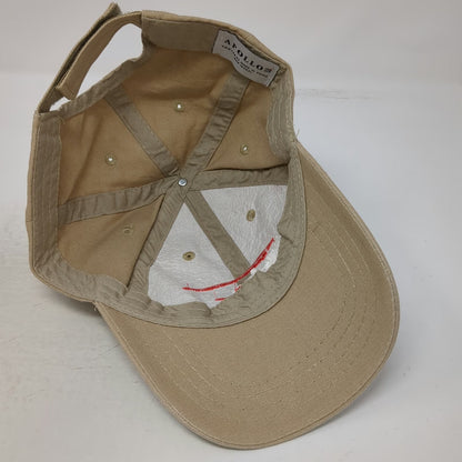 Apollo NFI Embroidered Logo Beige Baseball Cap One Size Adjustable Strapback Hat