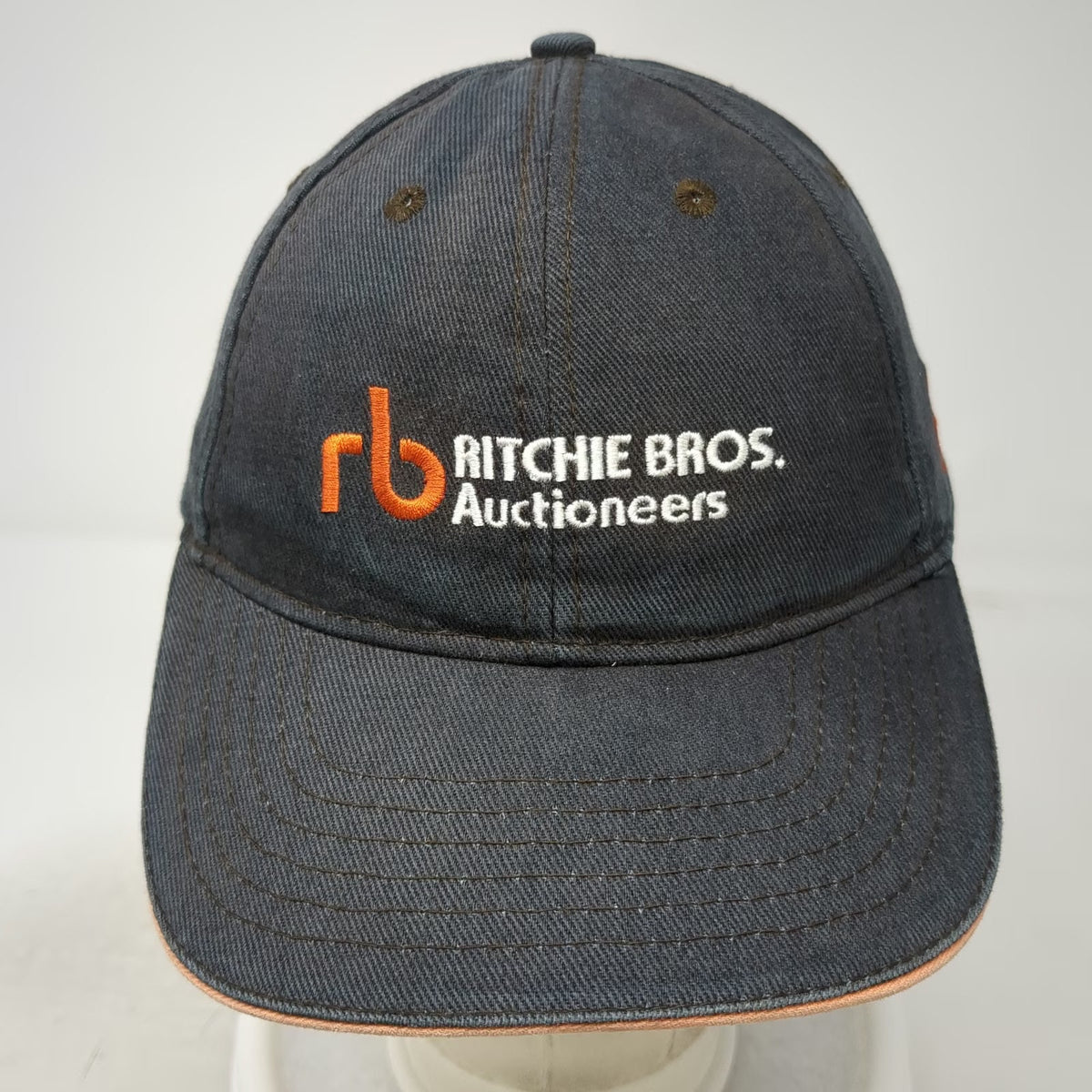 Ritchie Bros Auctioneers Hat Black One Size Baseball Cap Strapback Logo Orange