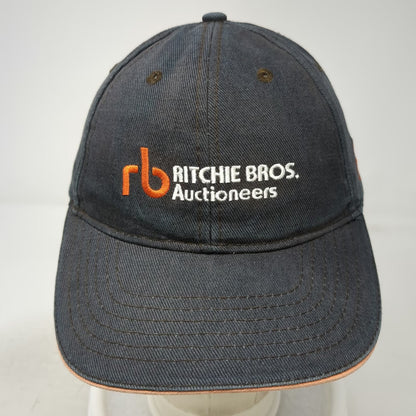 Ritchie Bros Auctioneers Hat Black One Size Baseball Cap Strapback Logo Orange