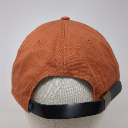 Live Climb Repeat Slideback Hat Orange One Size Adjustable Leather Strap
