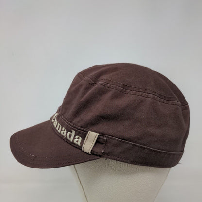 Canada Maple Leaf Strapback Hat Brown One Size OSO Adjustable