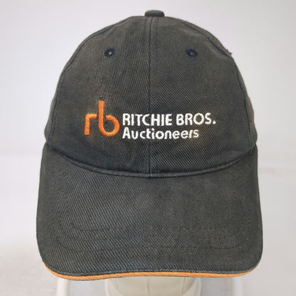 Ritchie Bros Auctioneers Black Orange One Size Strapback Baseball Cap Hat