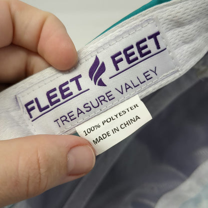 Fleet Feet 5 Panel Hat Purple Blue One Size Boise Greenbelt Relays Idaho Running