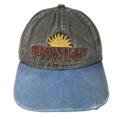 Imperial Headwear Baseball Cap Gray Blue One Size Bromley Vermont Sun Logo Hat