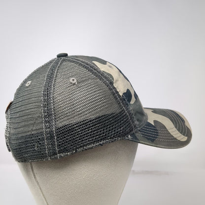Carhartt Trucker Hat Gray Green Camo One Size Mesh Snapback Yellow Logo Outdoor