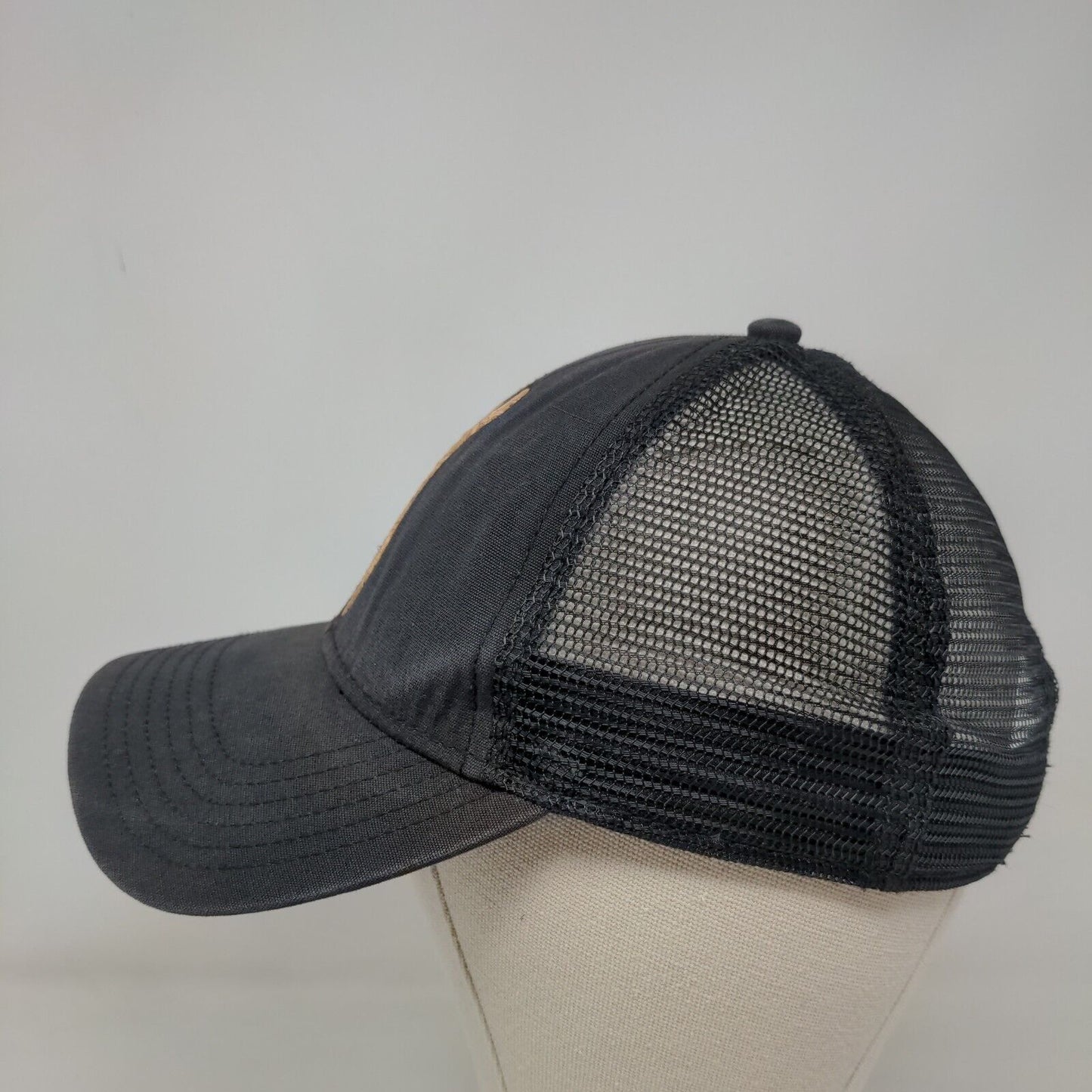 Browning Snapback Trucker Hat Black OSFA Adjustable Breathable Mesh Back