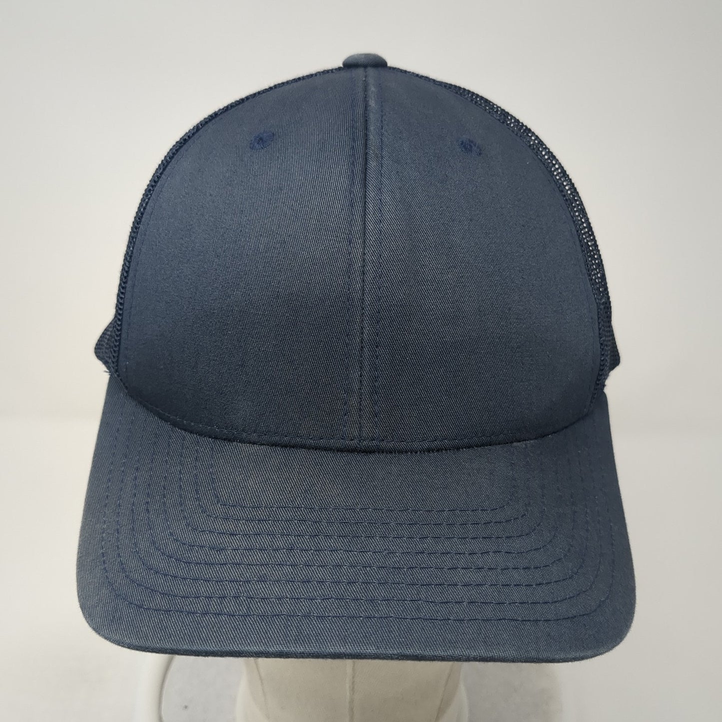 The Classics Yupoong Snapback Trucker Hat Blue OS Adjustable Mesh Back Blank