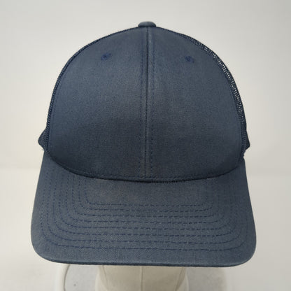 The Classics Yupoong Snapback Trucker Hat Blue OS Adjustable Mesh Back Blank