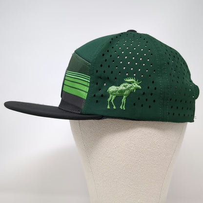 Robin Ruth 5 Panel Green One Size Alaska Moose Last Frontier Strapback Hat