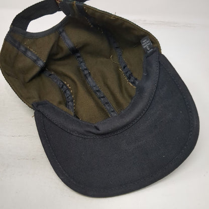 KAVU Baseball Cap Brown S Woven Strap Cotton Made in USA 5 Panel Slideback Hat