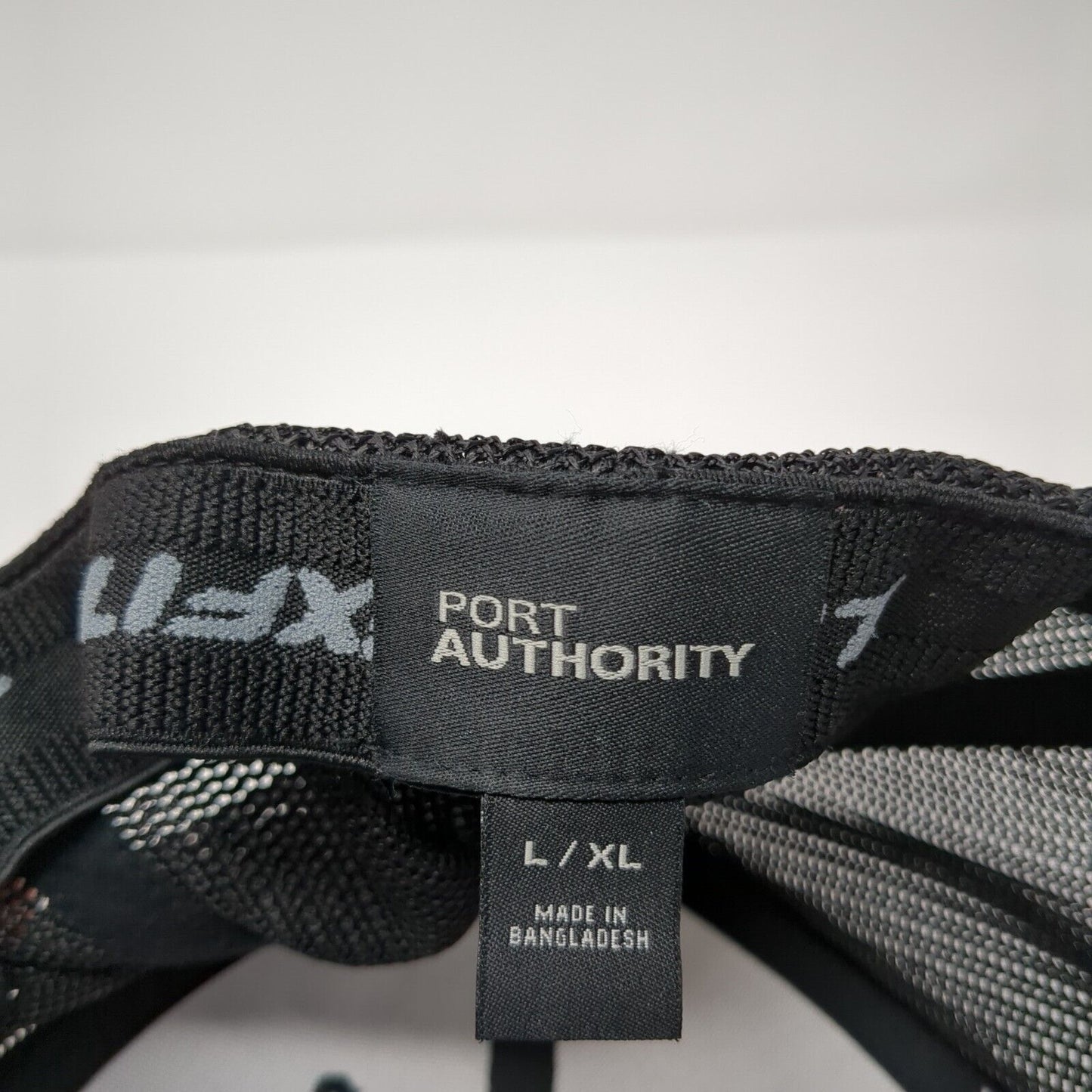 PPS Fitted Mesh Back Trucker Hat Black L/XL Embroidered Port Authority