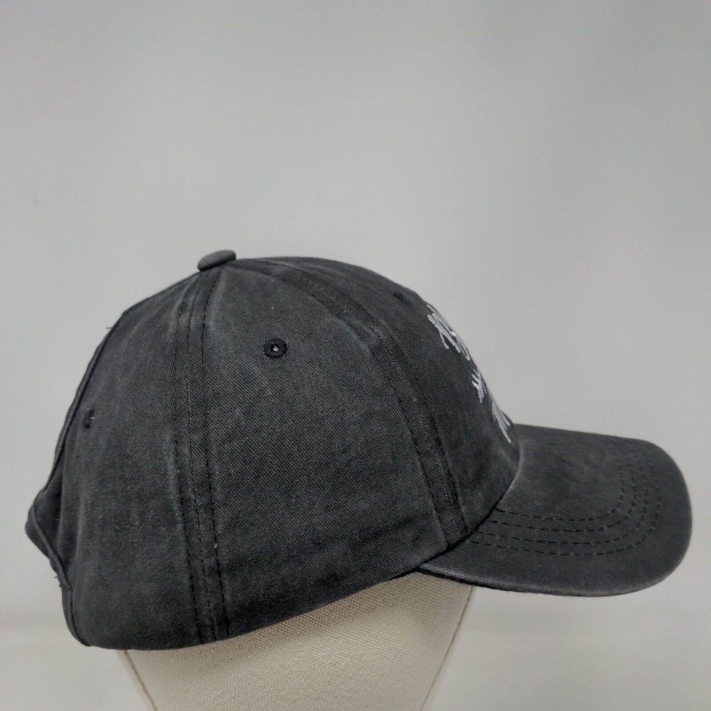 Blessed Mama Ponyback Slideback Hat Gray One Size Adjustable Embroidered Cotton