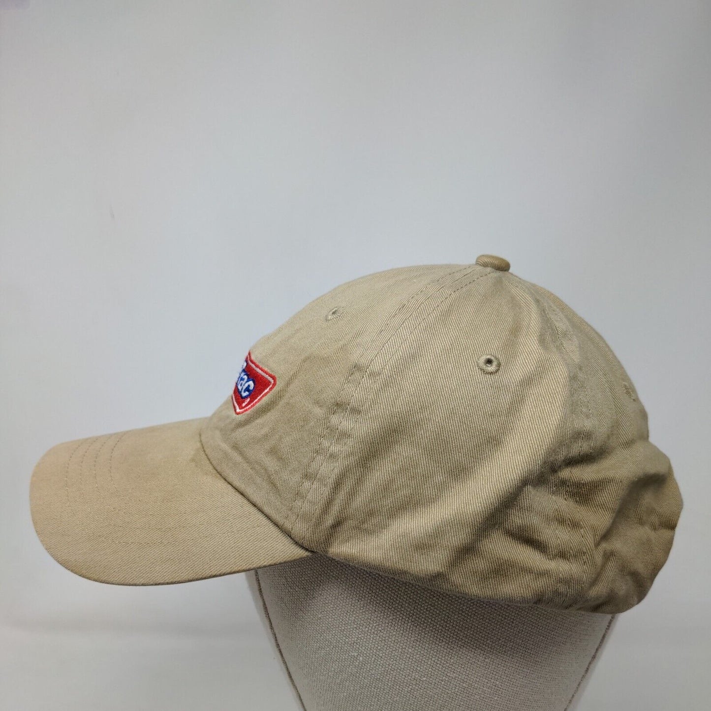 RaceTrac Strapback Hat Tan OSFA Embroidered Adjustable 6 Panel