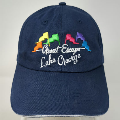 Six Flags Baseball Cap Blue One Size Great Escape Lake George Embroidered Hat