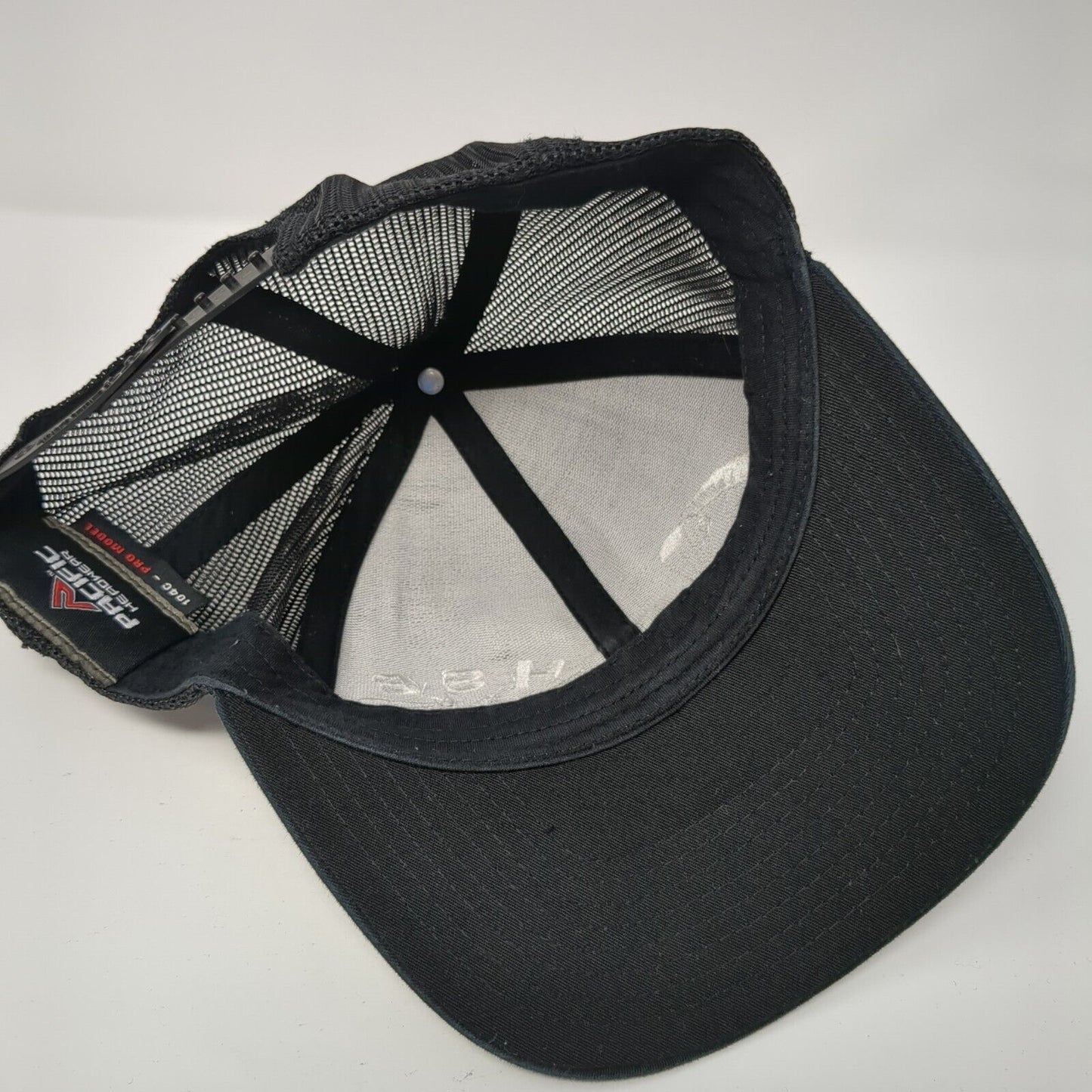 HSB Flight Park Snapback Trucker Hat Black OS Adjustable Mesh Pacific Headwear