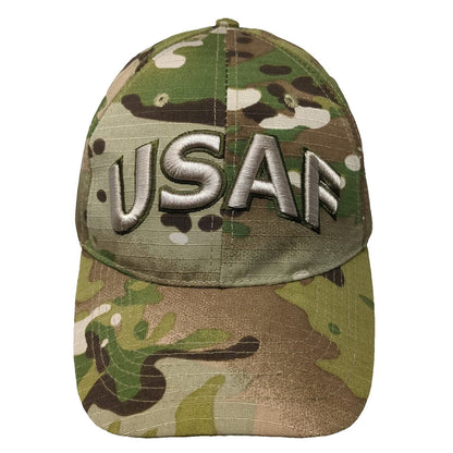 Eagle Crest USAF Green Brown Baseball Cap One Size Strapback Hat Embroidery