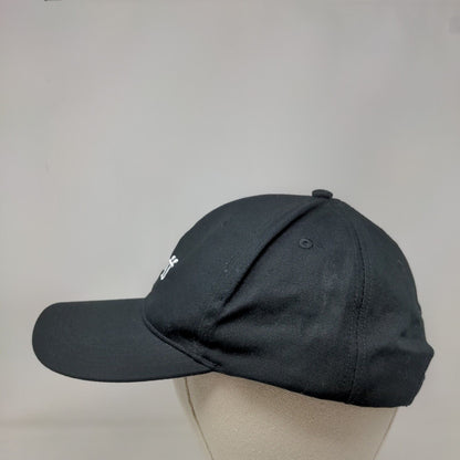 Go Puff Slideback Hat Black One Size Adjustable Embroidered Vented Holes