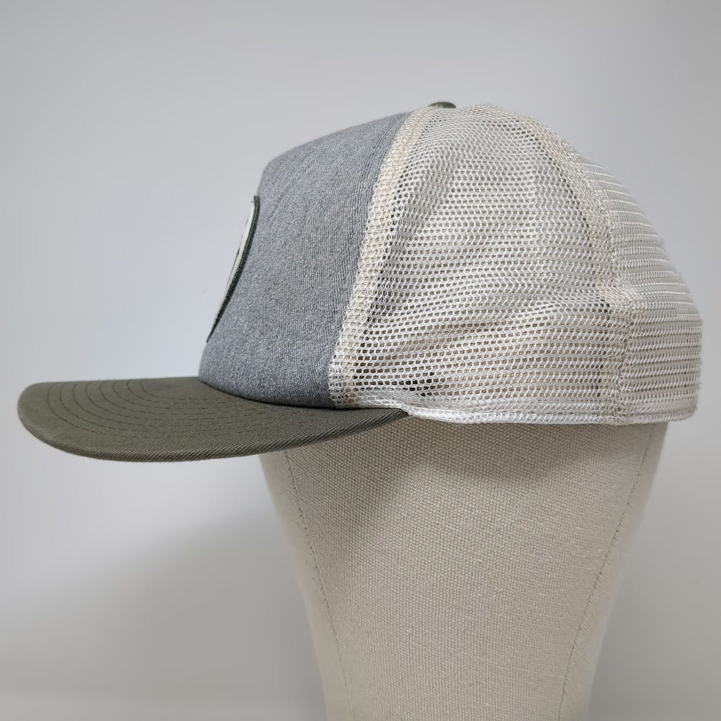 Tyler's Trucker Hat Gray Brown One Size Austin Texas Bison Patch Snapback hat
