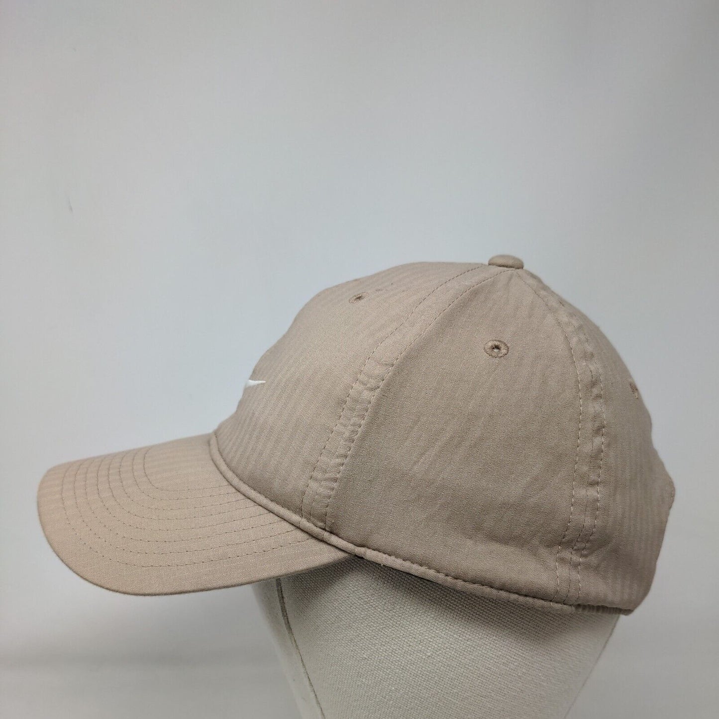 Nike Swoosh Slideback Hat Tan OSFM Embroidered Adjustable 6 Panel