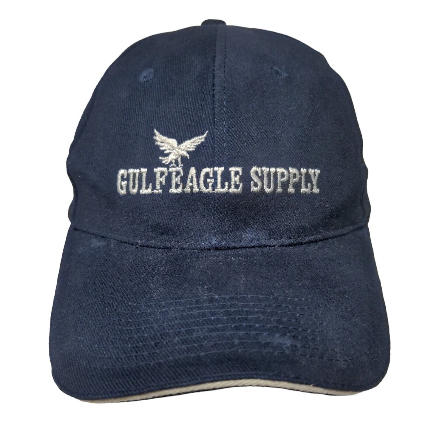 Gulf Eagle Supply Strapback Hat Blue OSFA Adjustable Embroidered Cameo